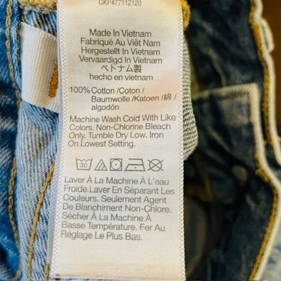 Madewell Low Slung Straight Leg Light Wash Button Fly 100% Cotton Denim Jeans 29 - Picture 9 of 11